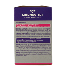 Mannavital Kombucha platinum 60.00 Vegetarische capsules