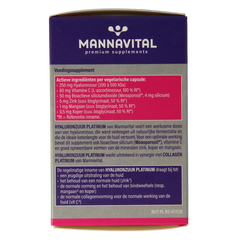 Mannavital Hyaluronzuur platinum 60.00 Capsules