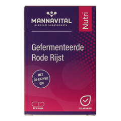 Mannavital Gefermenteerde rode rijst 60 Vegetarische capsules