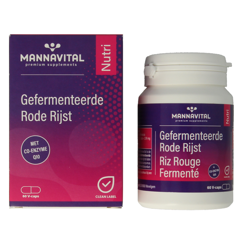 Mannavital Gefermenteerde rode rijst 60 Vegetarische capsules