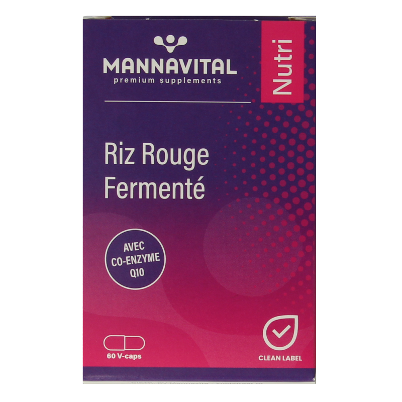 Mannavital Gefermenteerde rode rijst 60 Vegetarische capsules