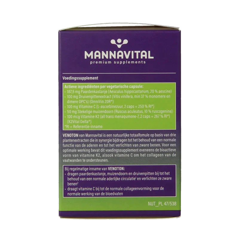 Mannavital Venoton 60 Vegetarische capsules