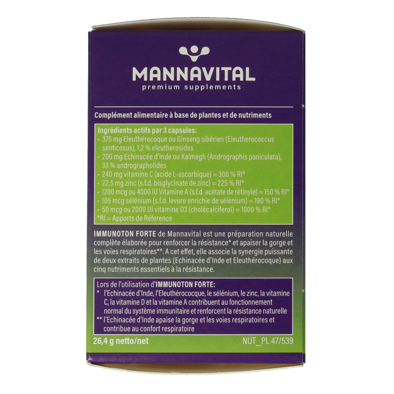 Mannavital Immunoton forte 60 Vegetarische capsules