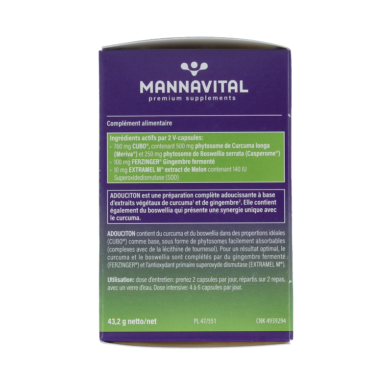 Mannavital Adouciton 60 Vegetarische capsules