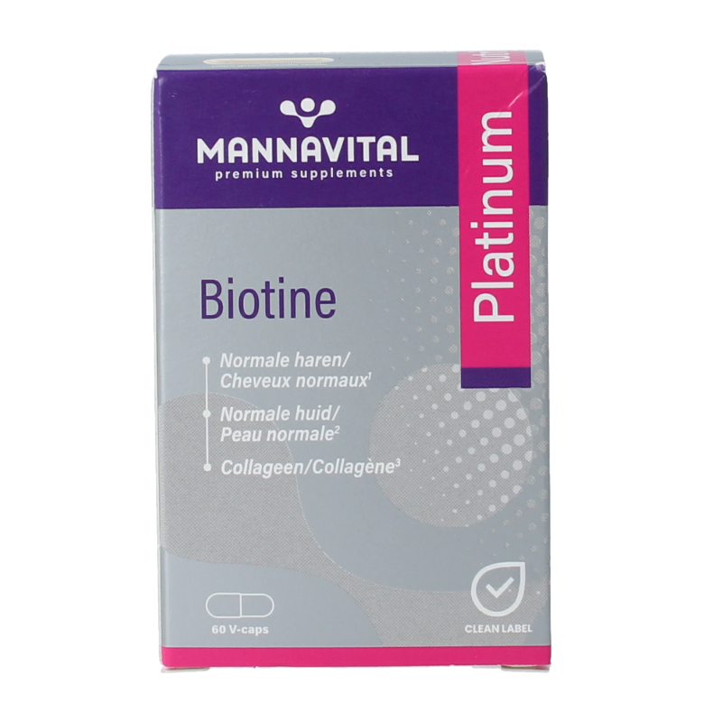 Mannavita Biotine platinum 60 Vegetarische capsules