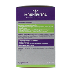 Mannavital Echinacea platinum 60 Vegetarische capsules