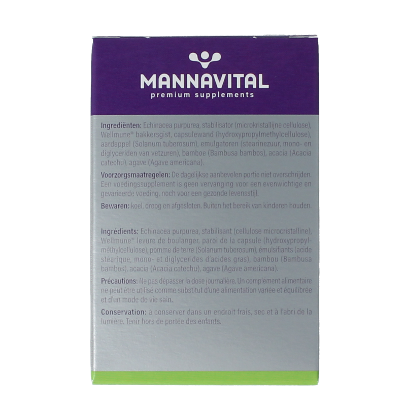 Mannavital Echinacea platinum 60 Vegetarische capsules