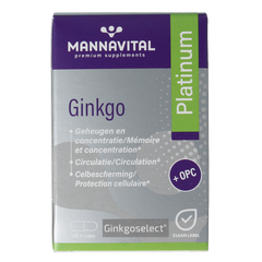 Mannavital Ginkgo platinum 60 Vegetarische capsules