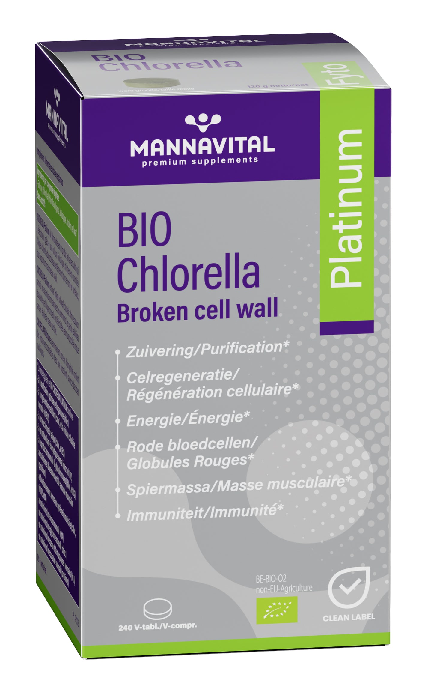 Mannavital Bio Chlorella 240.00 Tabletten