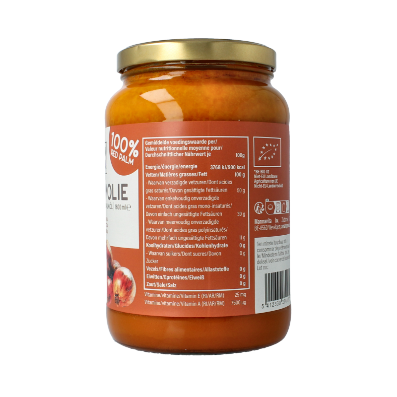 Amanprana Rode palm olie bio 1600 Milliliter