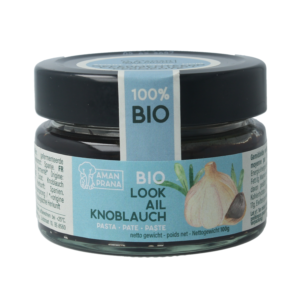 Amanprana Zwarte knoflookpoeder pasta 100.00 Gram