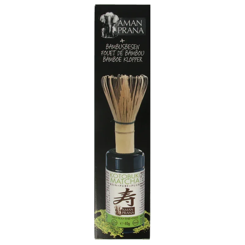 Amanprana Kotobuki matcha + bamboe klopper bio 40 Gram