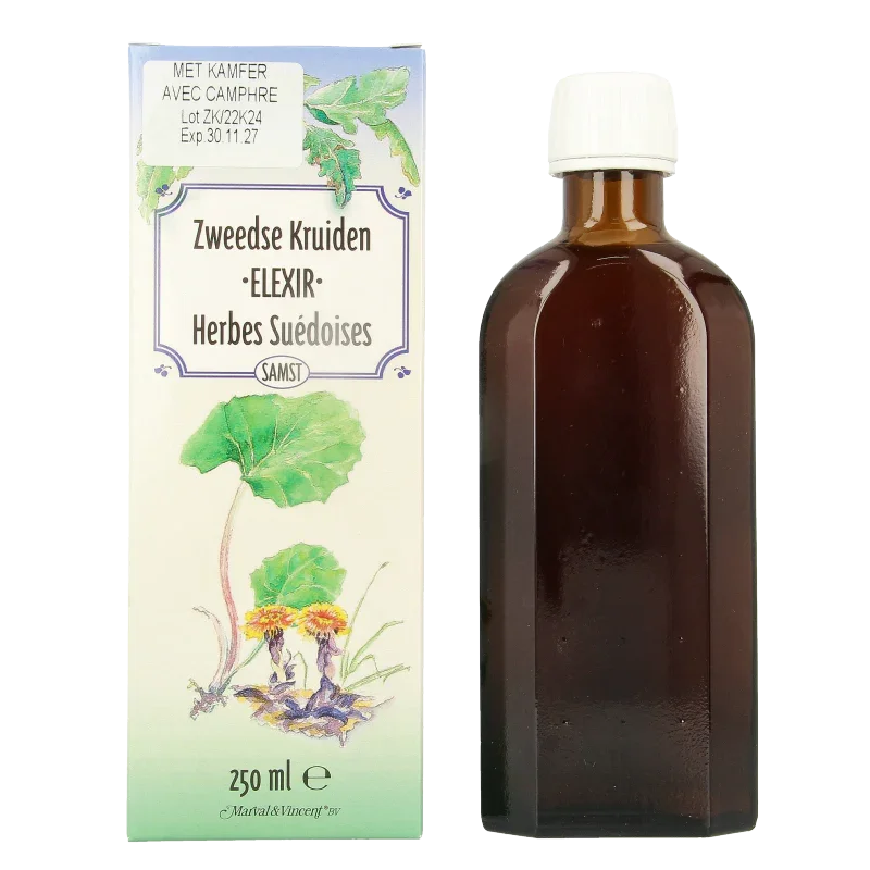 Marval&Vincent Zweedse kruiden elixer met kamfer 250 Milliliter