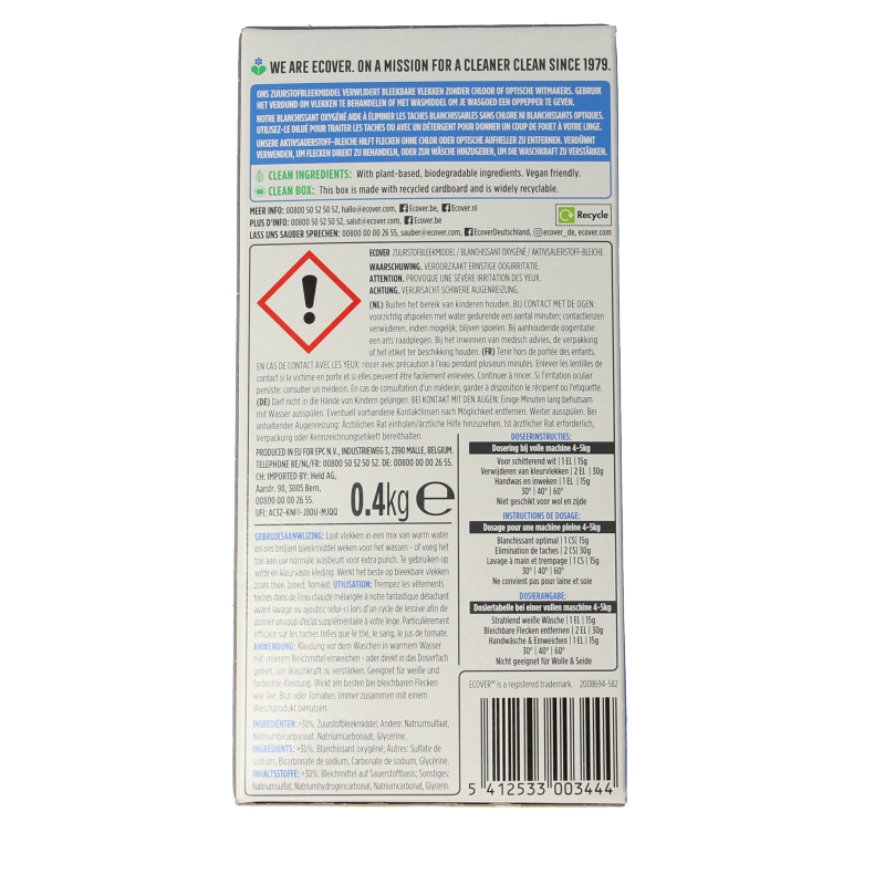 Ecover Zuurstofbleekmiddel 400 Gram