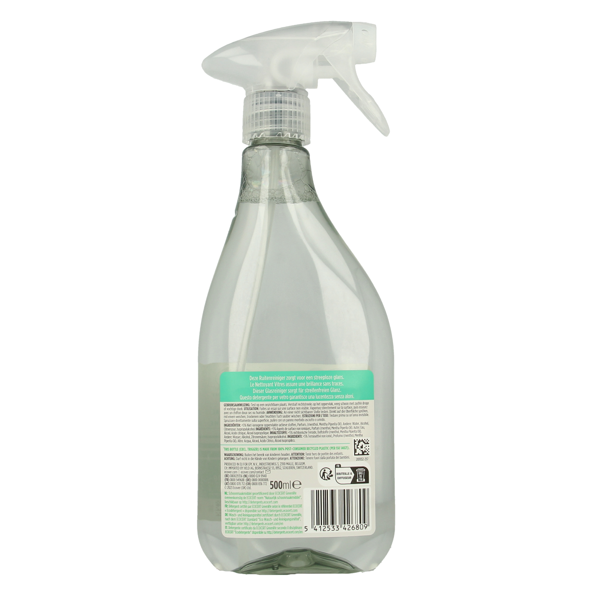 Ecover Essential ruitenreiniger spray 500.00 Milliliter