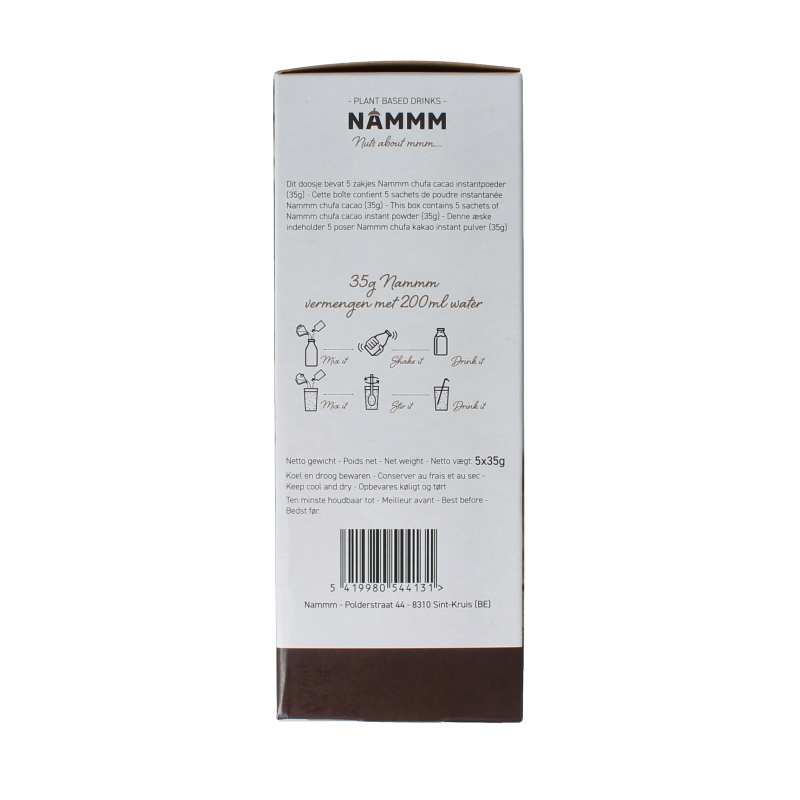 Nammm Chufa drink cacao 5 Sachets