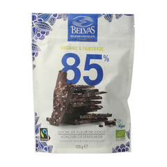 Belvas Thins dark 85% met kokosbloesemsuiker bio 120 Gram