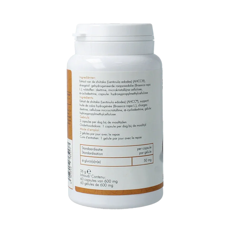 SoriaBel Shiitake AHCC 500mg 60 Capsules