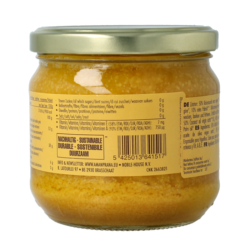 Amanprana Kokos-olijf-rode palm bio 325 Milliliter