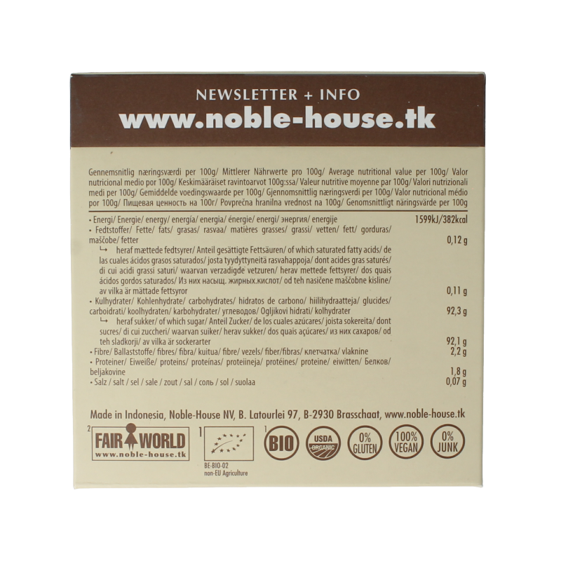 Amanprana Gula java brut stick 50 x 4 gram bio 200 Gram