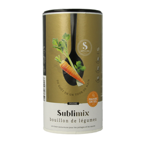 Sublimix Brodo di Verdure a Basso Contenuto di Sale Senza Glutine 260 Gram