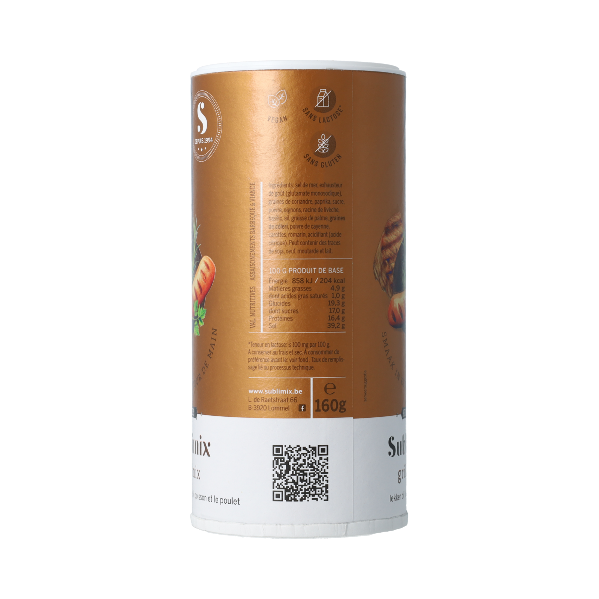 Sublimix Grillmix glutenvrij 160.00 Gram