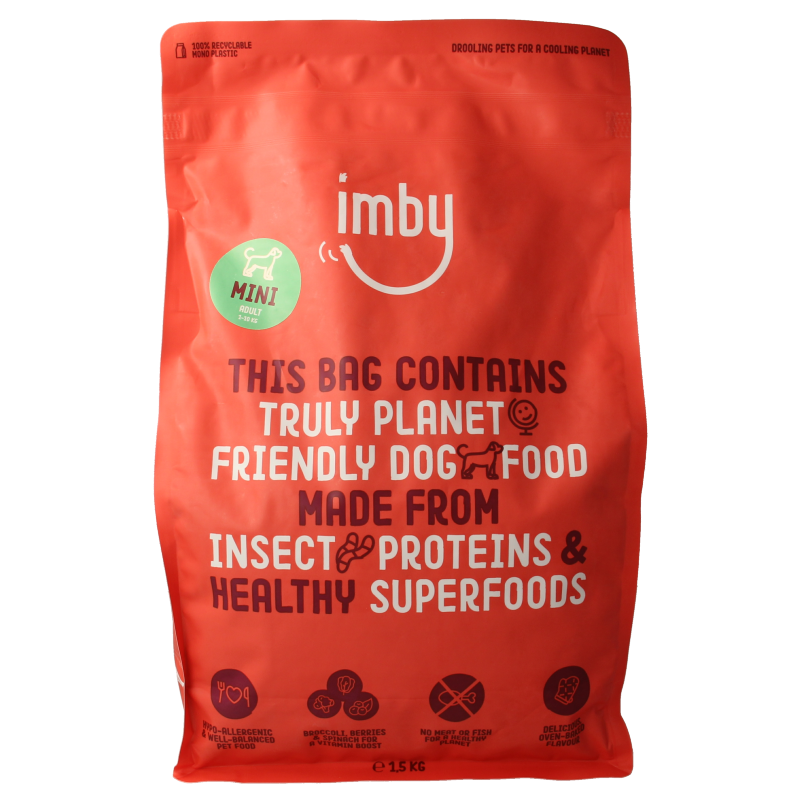 Imby Pet Food  Hondenbrokken insecteneiwit extra klein 1-10kg 1500 Gram