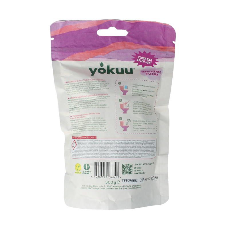 Yokuu Probio toilet schuim 5 in 1 300 Gram
