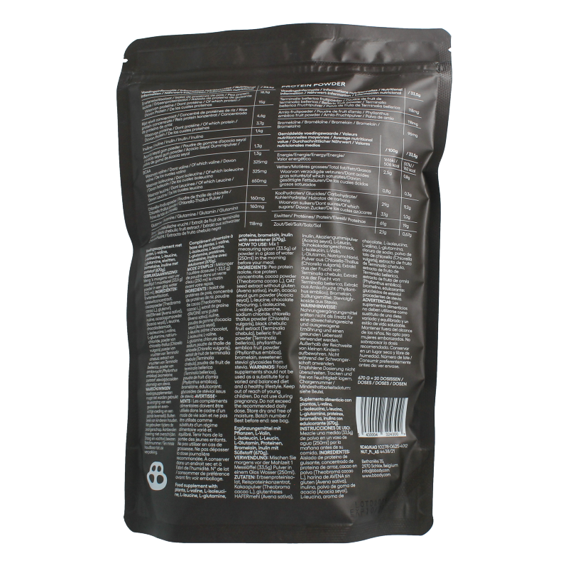 BBody Gut friendly protein poeder chocolate 640 Gram