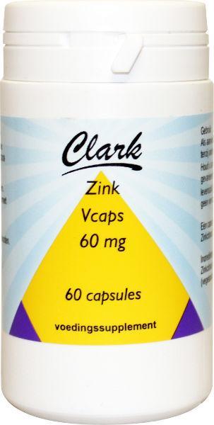 Clark Zink 60mg 60.00 Vegetarische capsules