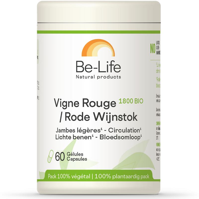 Be-Life Rode wijnstok 1800 bio 60 Softgels