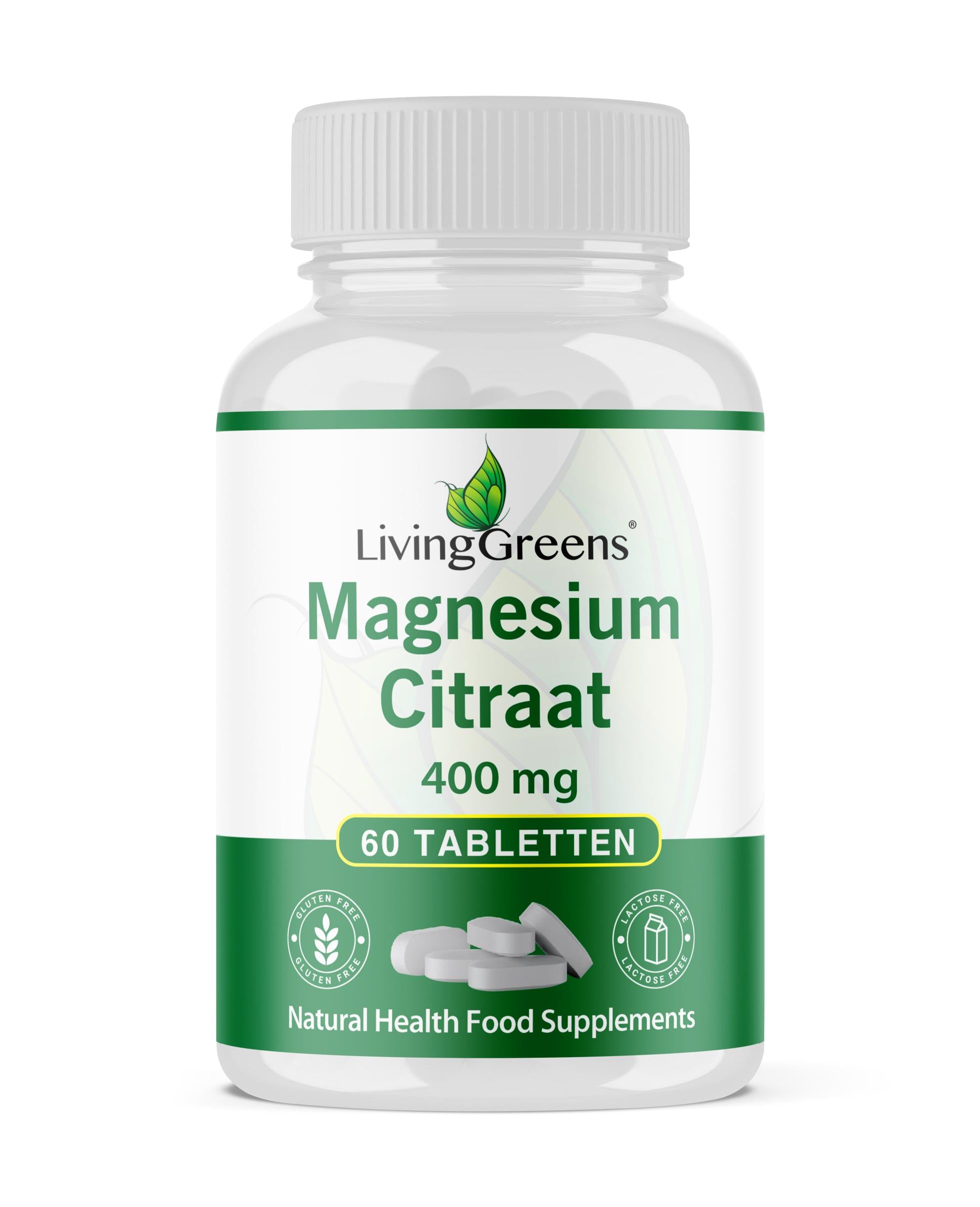 Livinggreens Magnesium citraat 400mg 60.00 Tabletten
