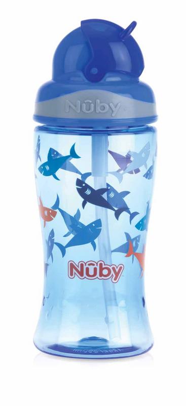 Nuby Flip it beker 360ml blauw 4+ jaar 1.00 Stuks