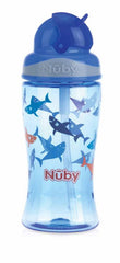 Nuby Flip it beker 360ml blauw 4+ jaar 1.00 Stuks