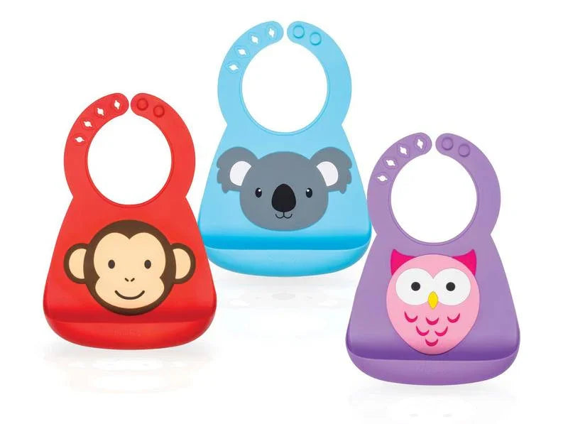 Nuby 3D Silicone slab dierendesign 3 maanden+ 1 Stuks