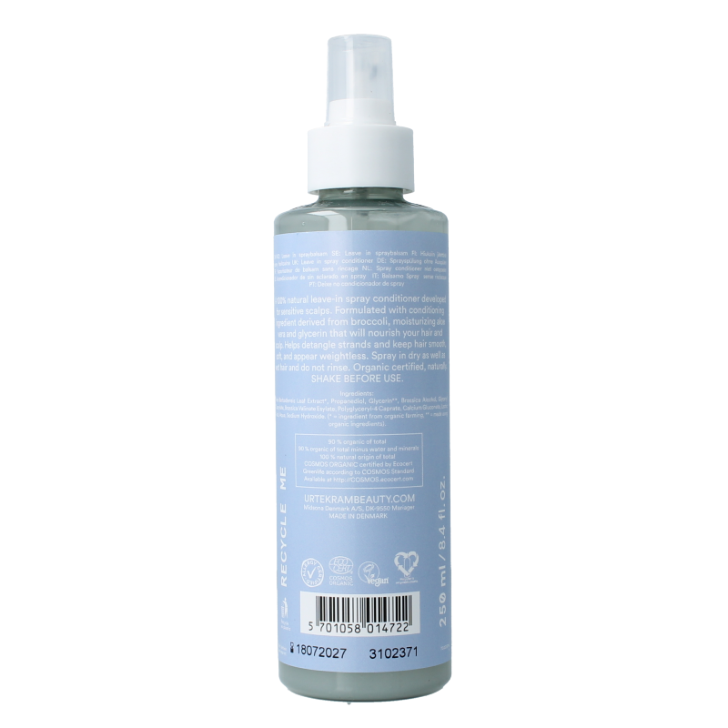 Urtekram Gevoelig huid spray conditioner bio 250 Milliliter