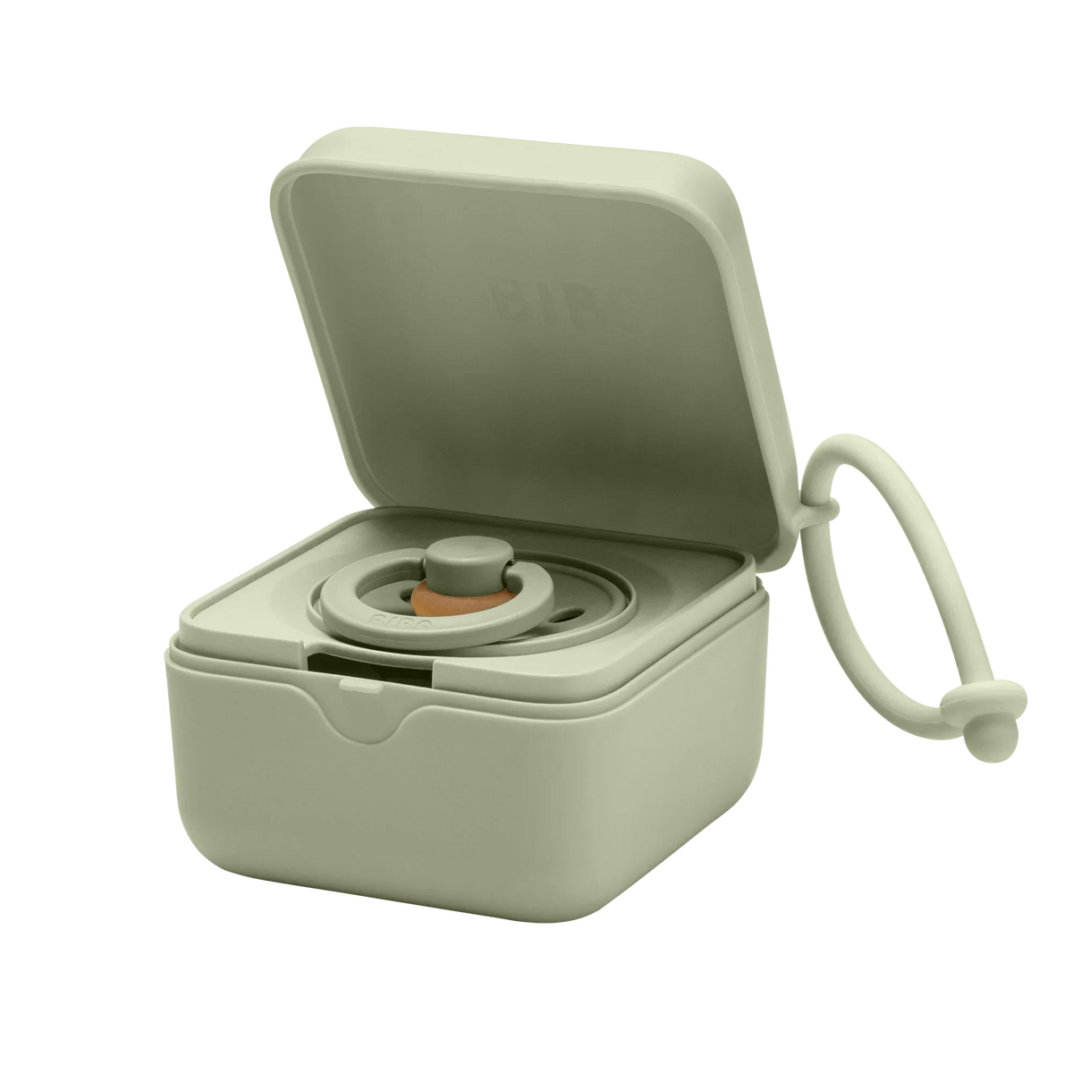 Bibs Baby pacifier box sage 1 Stuks