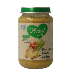 Olvarit Doperwten kalkoen aardappel 8M05 200 Gram
