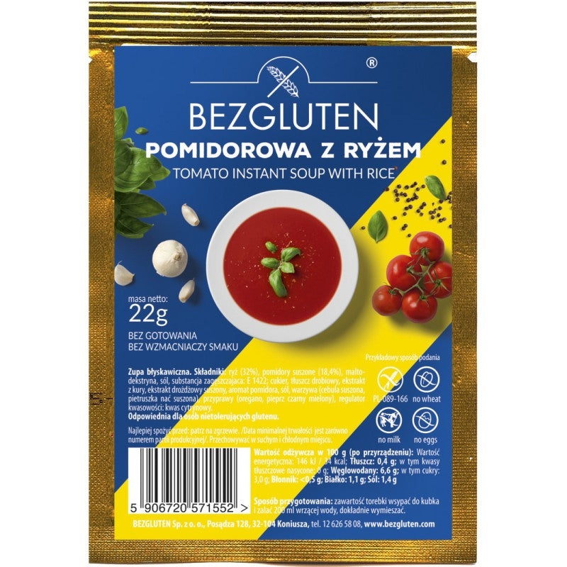 Bezgluten Tomatensoep glutenvrij 22 Gram