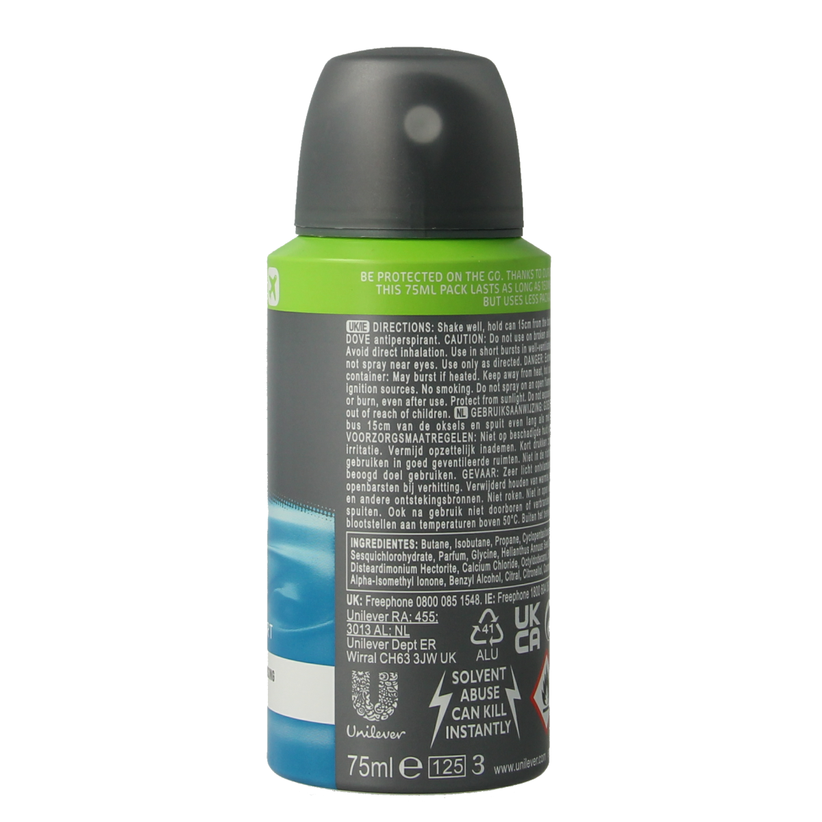 Dove Deodorant spray men+ care clean comfort 75.00 Milliliter