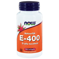 NOW Vitamine E-400 d-alfa tocoferyl 100 Softgels