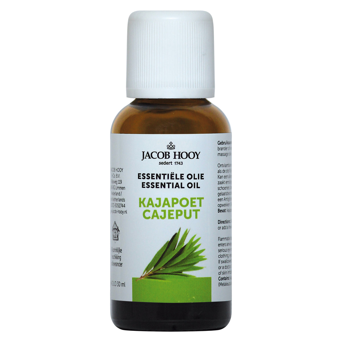 Jacob Hooy Kajapoet olie 30.00 Milliliter