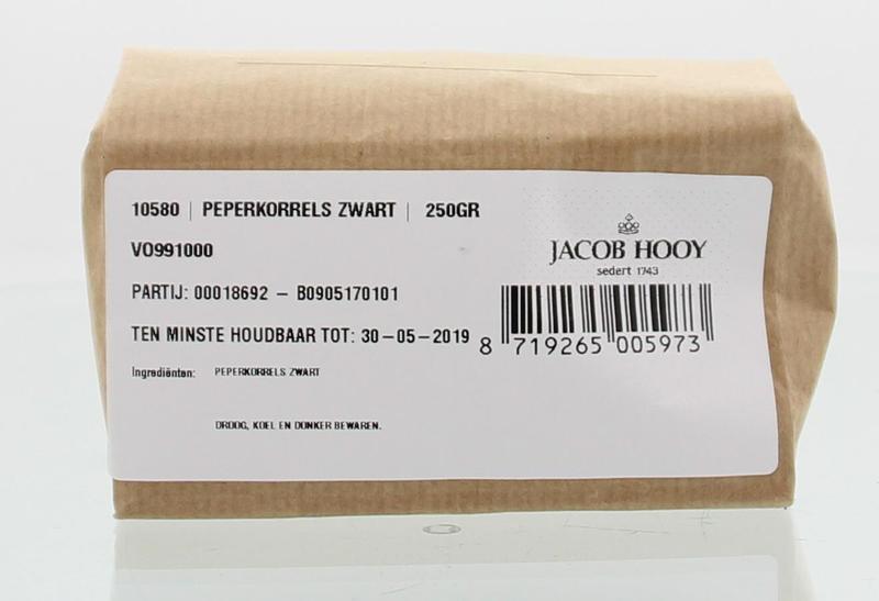 Jacob Hooy Peperkorrels zwart 250.00 Gram