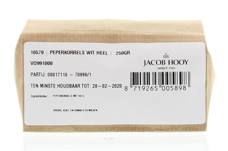 Jacob Hooy Peperkorrels wit heel 250.00 Gram