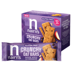 Nairns Crunchy oat bars raisin apple 160 Gram