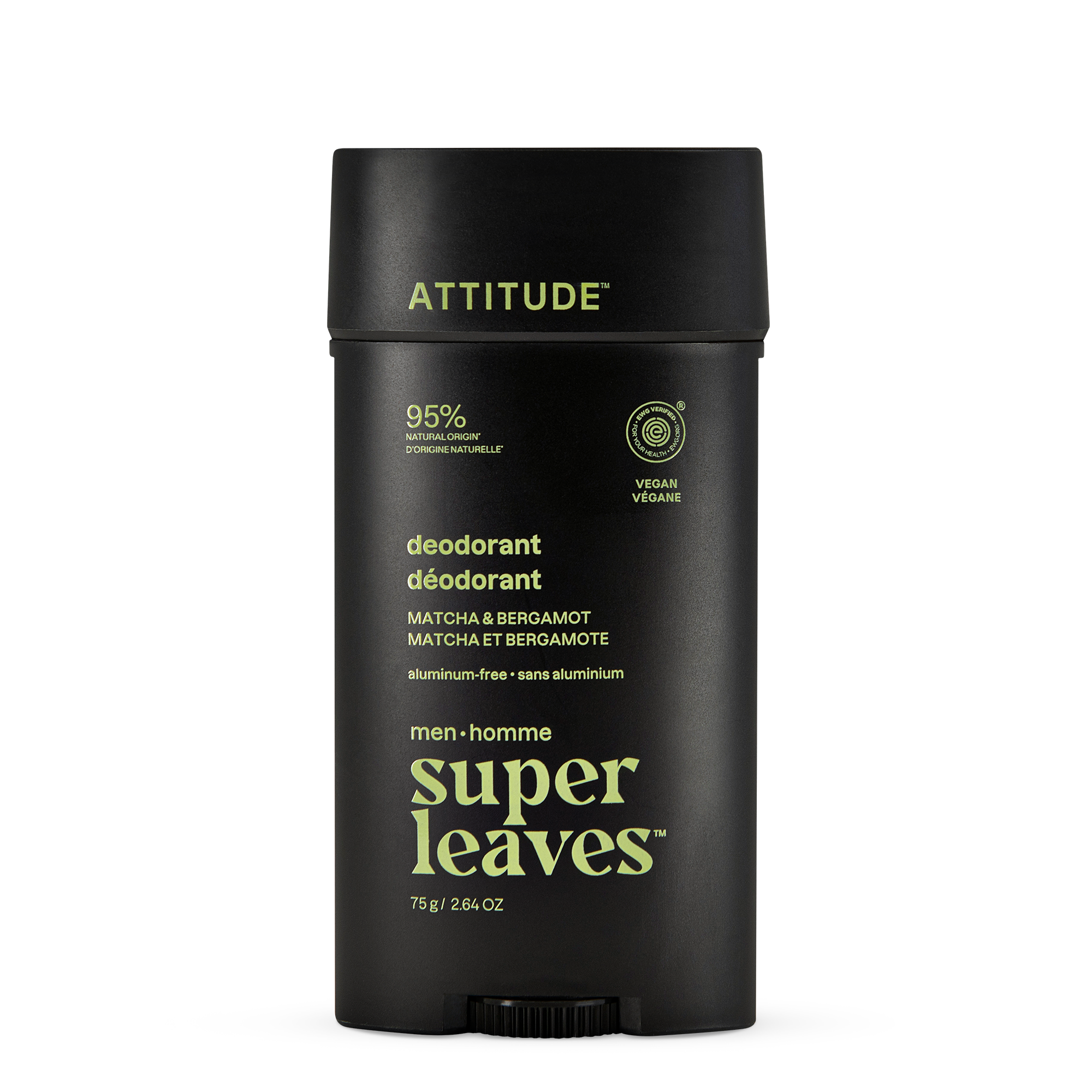Attitude Men deodorant matcha & bergamot 75.00 Gram