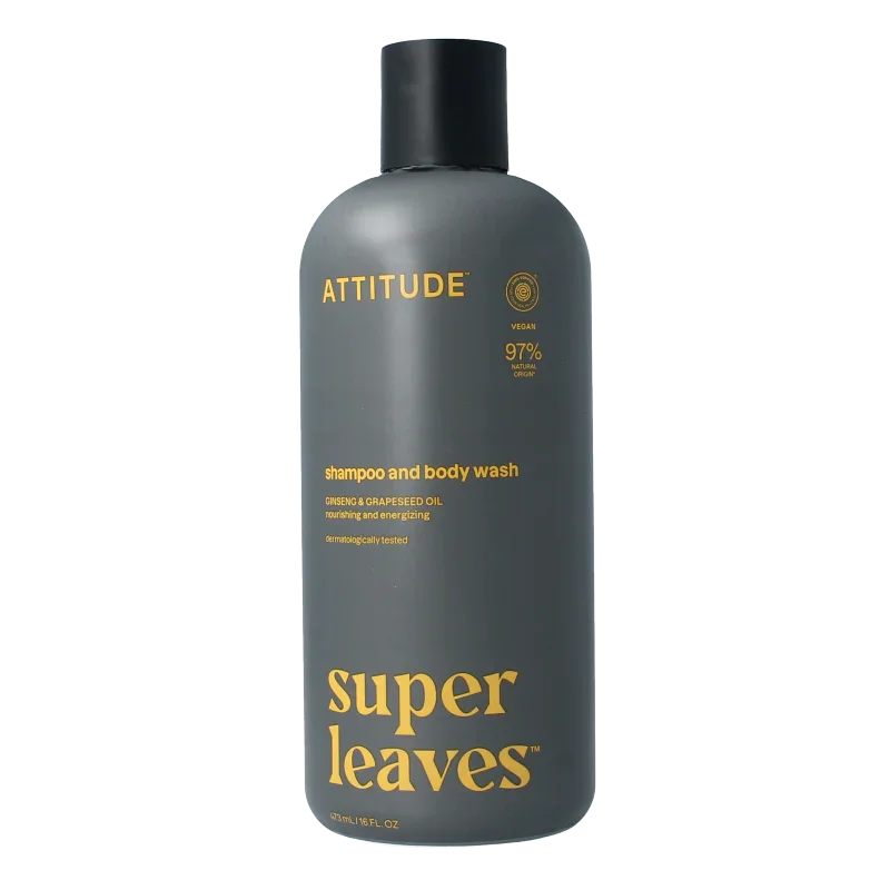 Attitude Shampoo & bad 2 in 1 super leaves sports 473 Milliliter