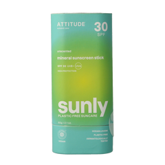 Attitude Sunly zonnebrandstick SPF30 parfumvrij 60 Gram