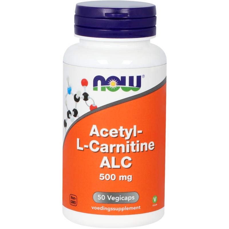 NOW Acetyl-L-Carnitine 500mg 50 Vegetarische capsules