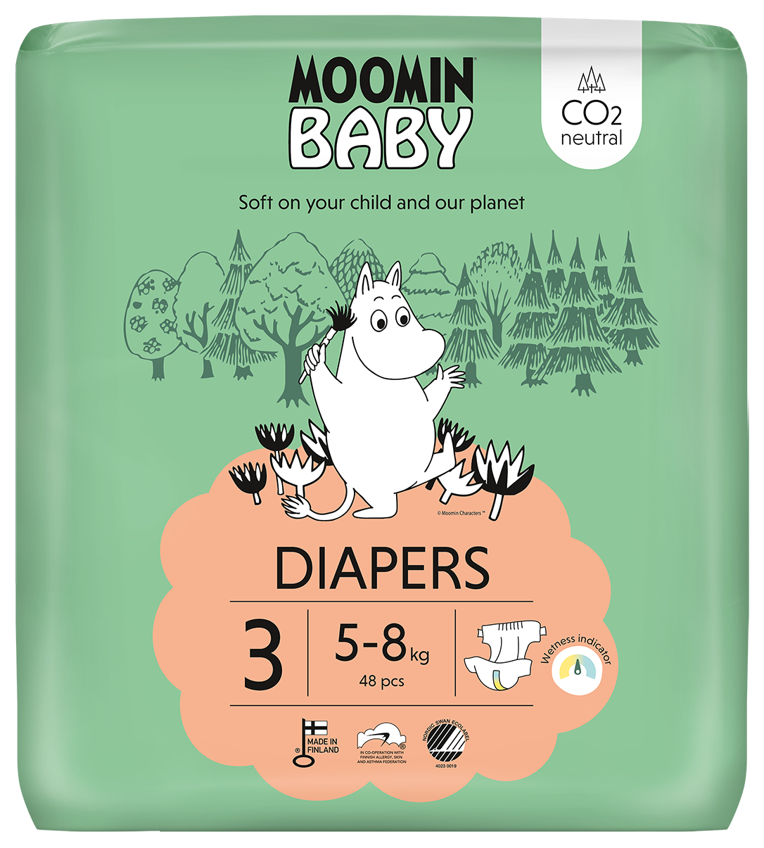 Moomin Baby luiers maat 3 48.00 Stuks